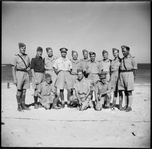 Group of New Zealand officers in the Western Desert, Egypt