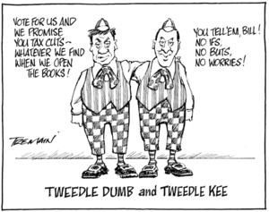 Tweedle Dumb and Tweedle Kee. 29 May 2009
