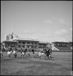 Play during the NZEF v Rest of Egypt rugby match at Alexandria, Egypt - Photograph taken by M D Elias