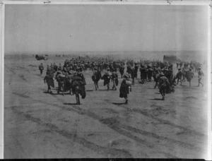 Captured film showing Allied troops being marshalled by the Germans in North Africa during World War II