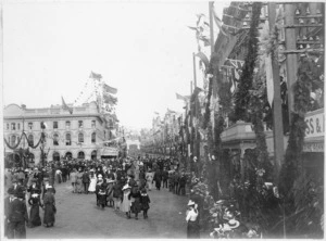Queen Street, Auckland, during visit of Duke and Duchess of York
