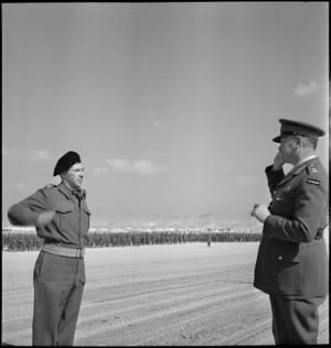 Lieutenant Colonel J T Burrows after receiving the DSO at Maadi, World War II - Photograph taken by M D Elias