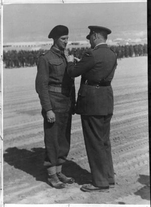 Presentation of Military Cross to Rev G A C Spence - Photograph taken by R J Abbott