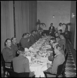 Dinner given by Nairn Brothers for visiting New Zealand Minister of Defence, Hon Frederick Jones, Beirut - Photograph taken by S Wemyss