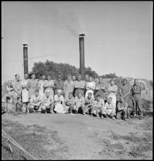 Personnel of NZ Field Bakery in Tripolitania, Libya, World War II - Photograph taken by H Paton