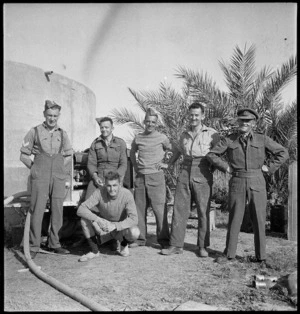 NZ Water Issue Section in Tripolitania, Libya, World War II - Photograph taken by H Paton