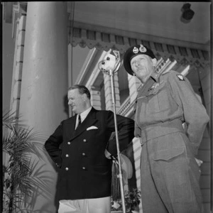 British Ambassador, Sir Miles Lampson, and General Bernard Montgomery at a garden party in Cairo - Photograph taken by S Wymess