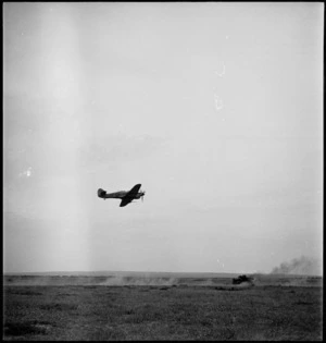 Tank buster aircraft in action in Tunisia, World War II - Photograph taken by M D Elias