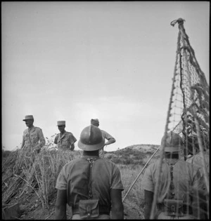 General Phillippe Leclerc and staff on inspection of Free French Chad troops in Tunisia during World War II - Photograph taken by M D Elias
