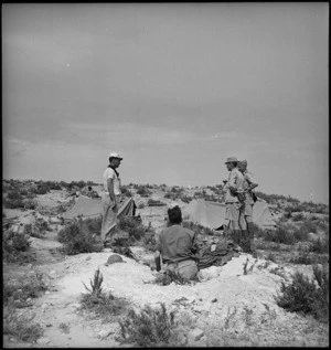 General Phillippe Leclerc inspecting Free French Chad troops in Tunisia during World War II - Photograph taken by M D Elias
