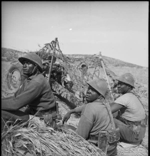Senegalese troops of Free French forces in Tunisia, World War II - Photograph taken by M D Elias