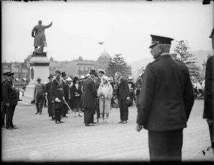 Scene in Parliament grounds, Wellington, during a reception for the Duke and Duchess of York