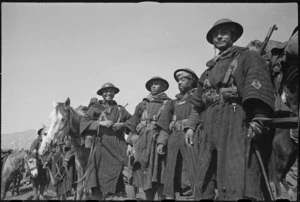 Group of French Moroccan troops near the NZ sector of the Cassino front in Italy, World War II - Photograph taken by George Kaye
