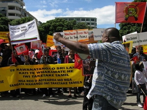 Photographs of Tamil Protest, Parliament Grounds, Wellington