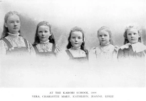 Portrait of the young Katherine Mansfield with her brother and sisters