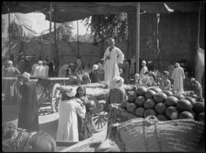 General view of the melon market, Cairo - Photograph taken by George Kaye