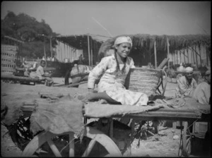 Young local woman on a cart in Cairo, Egypt - Photograph taken by George Kaye