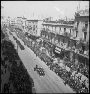 Empire Day parade through Tunis, Tunisia - Photograph taken by M D Elias