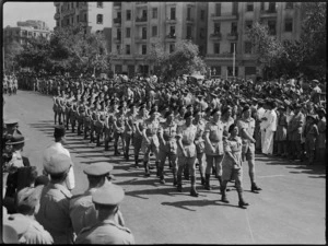 Royal Air Force units during an Empire Day parade through Cairo, Egypt