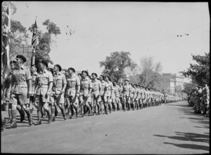 A New Zealand Amoured Unit during an Empire Day parade through Cairo, Egypt