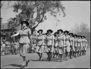 New Zealand Women's Army Auxiliary Corps during an Empire Day parade through Cairo, Egypt