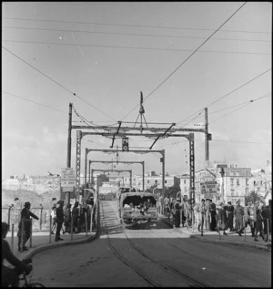 Swing bridge at Taranto, Italy, World War II - Photograph taken by George Kaye