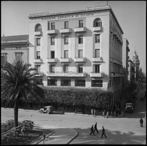 NZ Forces Club building on the Via Cavour in Bari, Italy, World War II - Photograph taken by George Kaye
