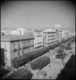 Via Cavour, showing the NZ Forces Club building, Bari, Italy