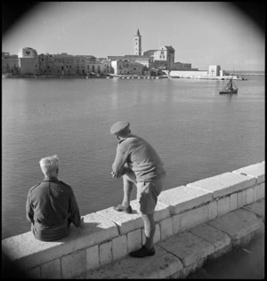 Edge of the inner harbour at Trani, Italy - Photograph taken by George Kaye
