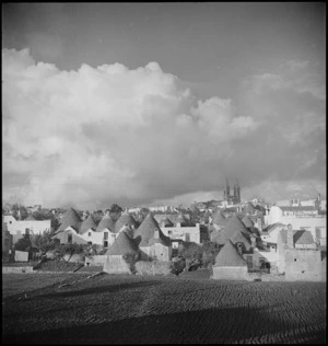 Italian village of Alberobella showing conical roofed houses - Photograph taken by George Kaye