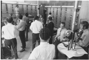 Brokers at a stock exchange