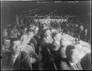 People seated at tables during Clive School 50th Anniversary Celebrations, Hawkes Bay