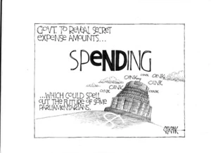 Govt. to reveal secret expense amounts... spENDing... which could spell out the future of some parliamentarians. 6 June 2009