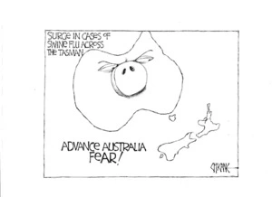 Surge in cases of swine flu across the Tasman. Advance Australia fear! 9 June 2009