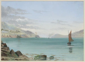 [Bauchop, Maria], fl 1891-1910 :[Otago Harbour scene. ca 1896].