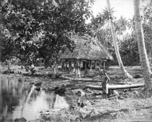 Tattersall, Alfred James, 1866-1951 :Samoan group on Savai'i, Western Samoa
