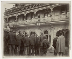 Mrs Harrison Lee, a woman temperance campaigner, addressing the citizens of Rangiora