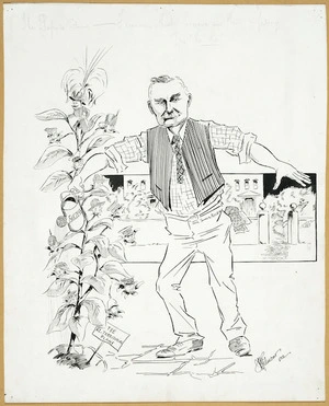 Gilmour, John Henry 1892-1951 :The N. Z. territorial plant. The defence scheme - flowers that bloom in the spring tra! la! la! Hon. James Allen. Success. 1912.