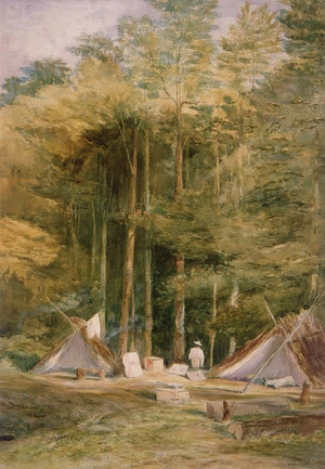[Gully, John] 1819-1888 :[Camping in the bush. 1860s?]