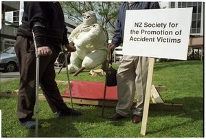 ACC protest by the Society for the Promotion of Accident Victims - Photograph taken by Ross Giblin