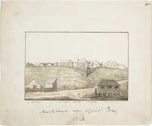 Wynyard, Robert Henry, 1802-1864 :Auckland from Official Bay, 1846