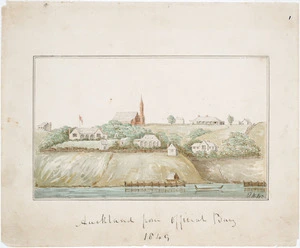 Wynyard, Robert Henry, 1802-1864 :Auckland from Official Bay, 1849