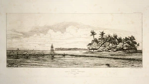 Meryon, Charles 1821-1868 :Oceanie; ilots a Uvea (Wallis); peche aux palmes, 1845. Voyage du Rhin. C.M. pt. 1863.