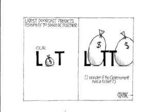 Latest poorcast predicts economy to shrink further. Our LOT. LOTTO (I wonder if the Government has a ticket?) 24 June 2009