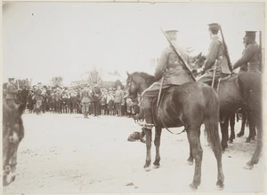 Inspection of Gisborne voluteer soldiers by Major General Godley