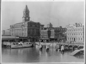 Auckland Ferry Building and surrounding area