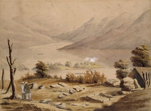 [Clarke, Cuthbert Charles] 1819-1863 :Hot springs. Sir G Grey and my father in the early 1850's [ie December 1849]