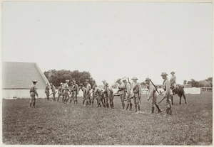 Soldiers lining up for 100 yards race