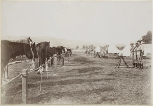 Inspection of Gisborne Volunteers camp by Officer in Command