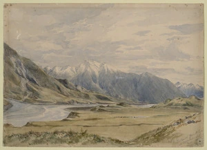 [Barraud, Charles Decimus], 1822-1897 :Valley of the Rakaia from the hills at Mr Oakden's station. Dec., 1870(?)